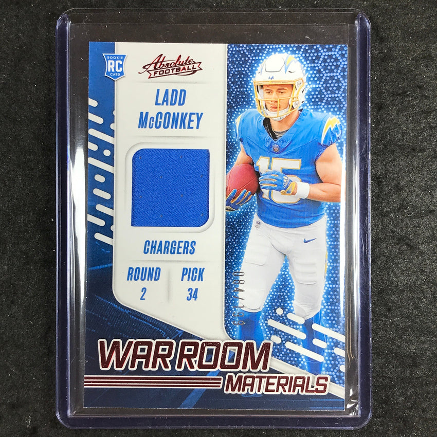 2024 Absolute Football LADD MCCONKEY War Room Materials Rookie Jersey 84/199