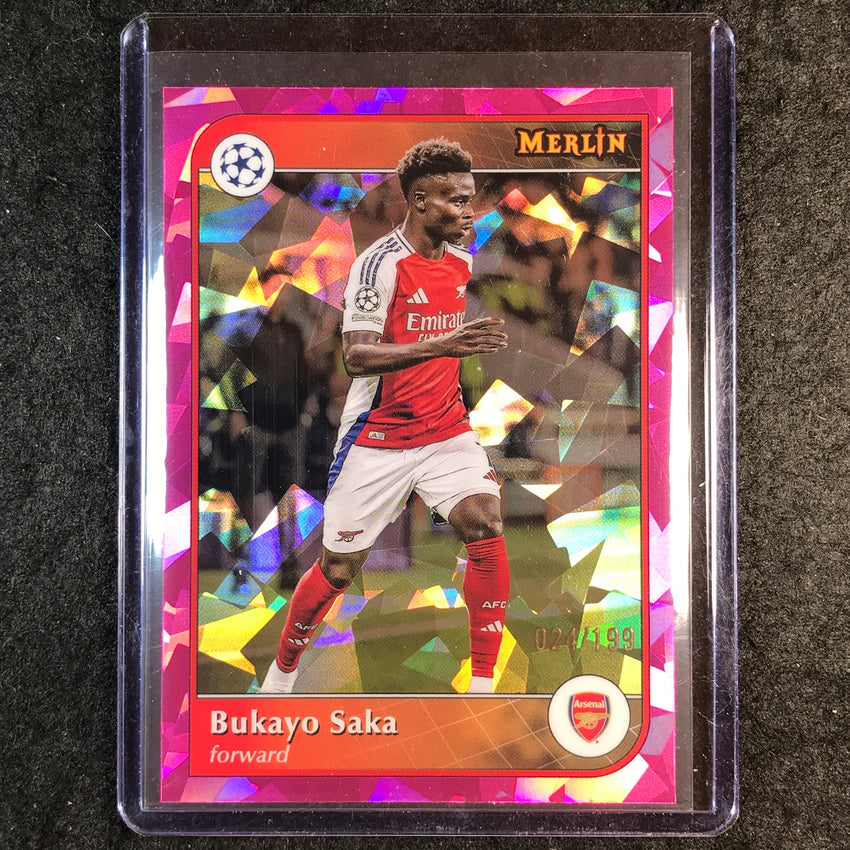 2024-25 Merlin UEFA Club Comp BUKAYO SAKA Pink Atomic /199 #7