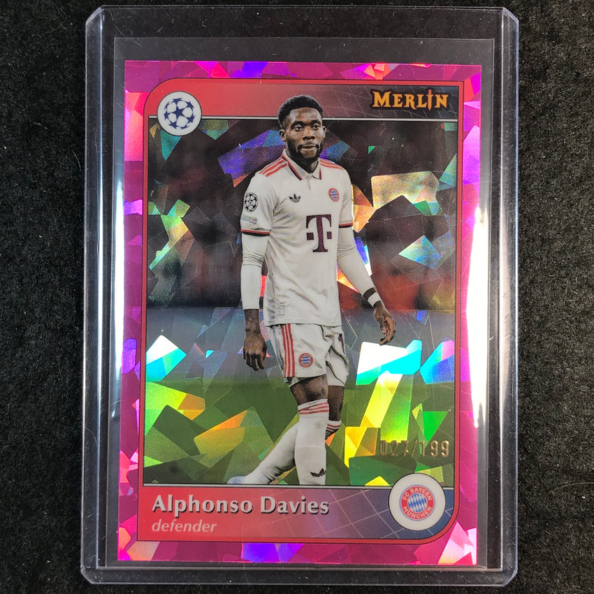 2024-25 Merlin UEFA Club Comp ALPHONSO DAVIES Pink Atomic /199 #67