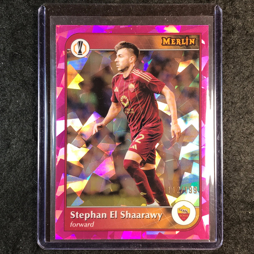 2024-25 Merlin UEFA Club Comp STEPHAN EL SHAARAWY Pink Atomic /199 #92