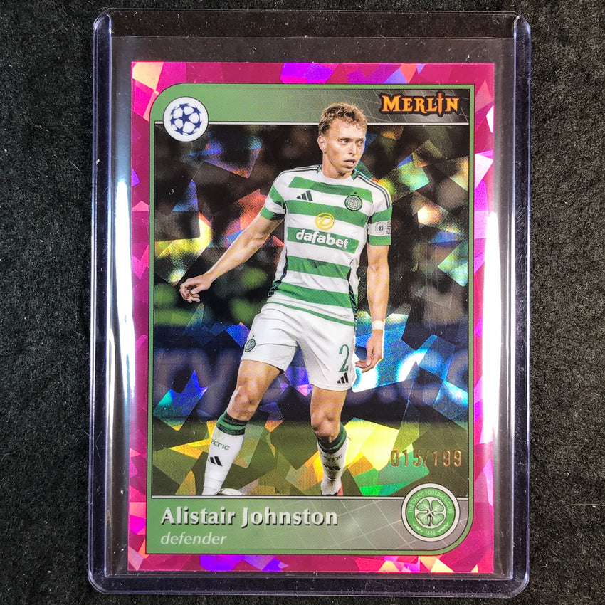 2024-25 Merlin UEFA Club Comp ALISTAIR JOHNSTON Pink Atomic /199 #109