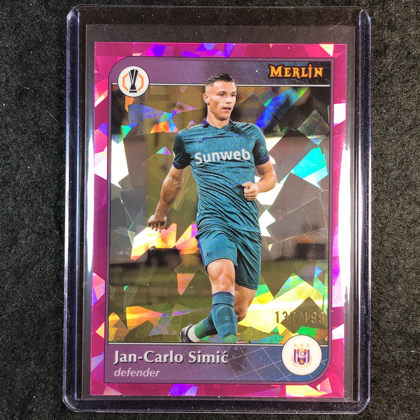 2024-25 Merlin UEFA Club Comp JAN-CARLO SIMIC Pink Atomic /199 #146