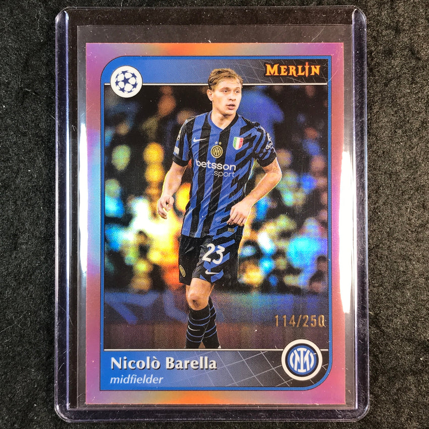 2024-25 Merlin UEFA Club Comp NICOLO BARELLA Rose Gold /250 #18