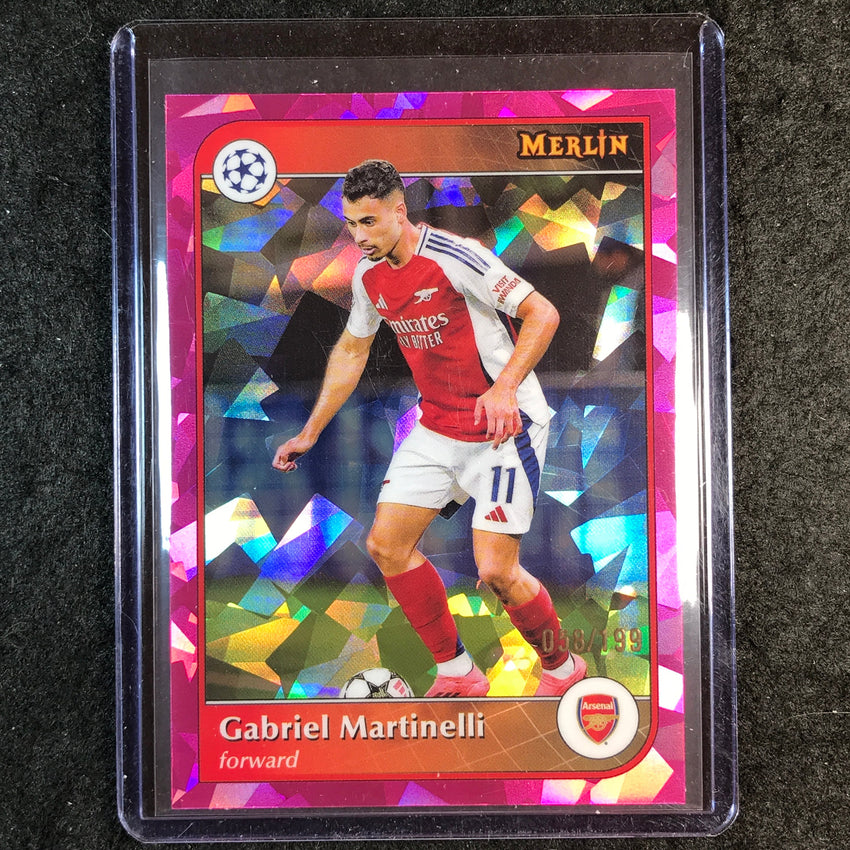 2024-25 Merlin UEFA Club Comp GABRIEL MARTINELLI Pink Atomic /199 #195