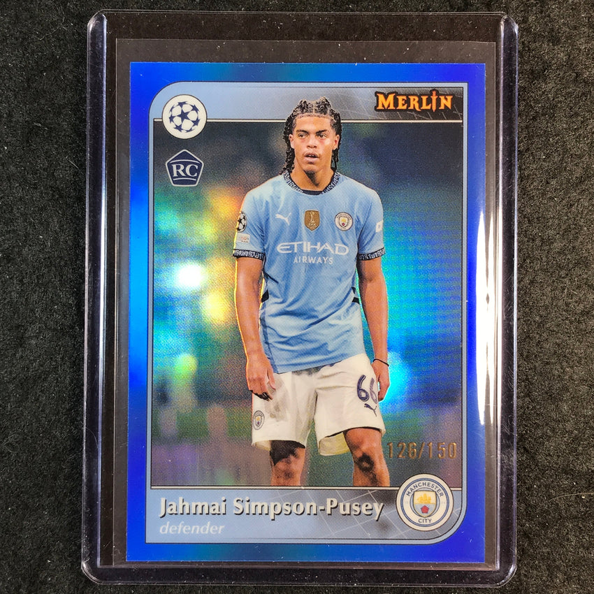 2024-25 Merlin UEFA Club Comp JAHMAI SIMPSON-PUSEY Rookie Base Blue 126/150 #89