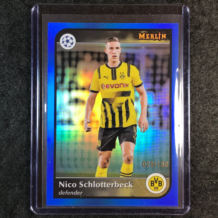 2024-25 Merlin UEFA Club Comp NICO SCHLOTTERBECK Base Blue 29/150 #150