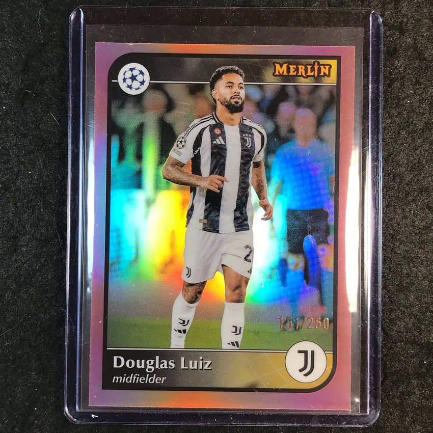 2024-25 Merlin UEFA Club Comp DOUGLAS LUIZ Rose Gold /250 #26