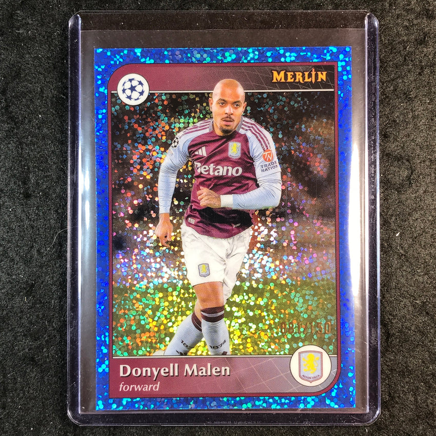 2024-25 Merlin UEFA Club Comp DONYELL MALEN Base Blue Speckle 81/150 #79