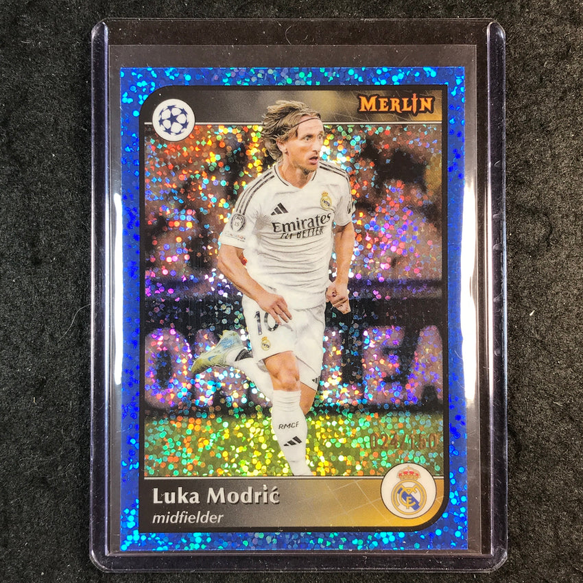 2024-25 Merlin UEFA Club Comp LUKA MODRIC Base Blue Speckle 24/150 #86