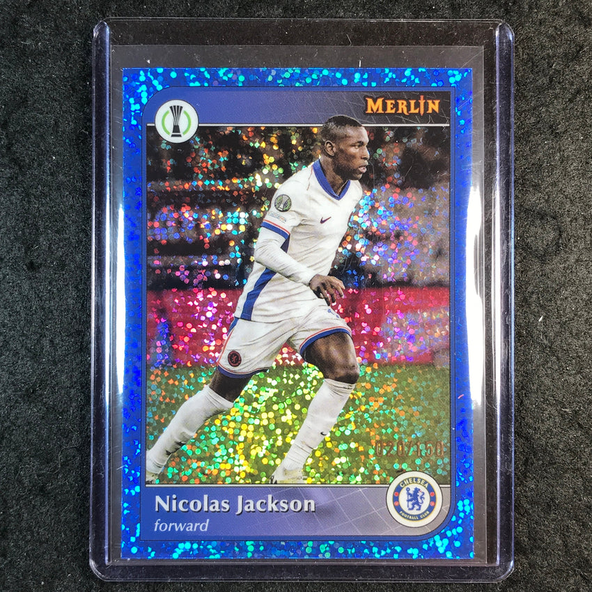 2024-25 Merlin UEFA Club Comp NICOLAS JACKSON Base Blue Speckle 20/150 #176