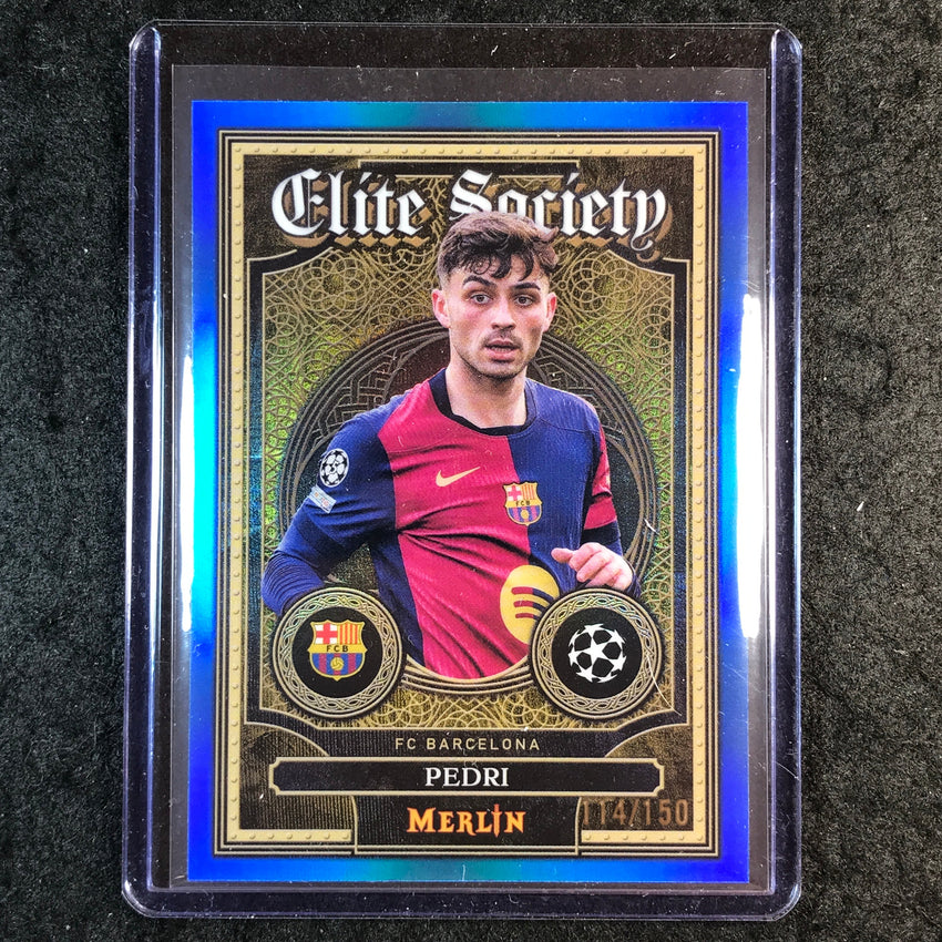 2024-25 Merlin UEFA Club Comp PEDRI Elite Society Blue 114/150 #7