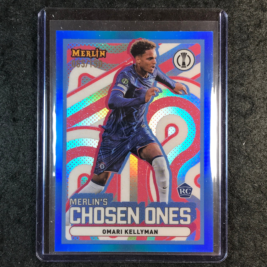 2024-25 Merlin UEFA Club Comp OMARI KELLYMAN Chosen Ones Rookie Blue 65/150 #6