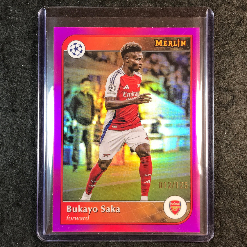 2024-25 Merlin UEFA Club Comp BUKAYO SAKA Magenta 12/125 #7