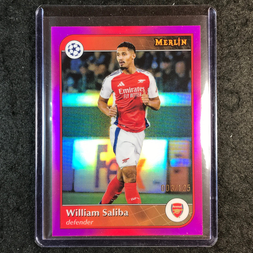 2024-25 Merlin UEFA Club Comp WILLIAM SALIBA Magenta 3/125 #12
