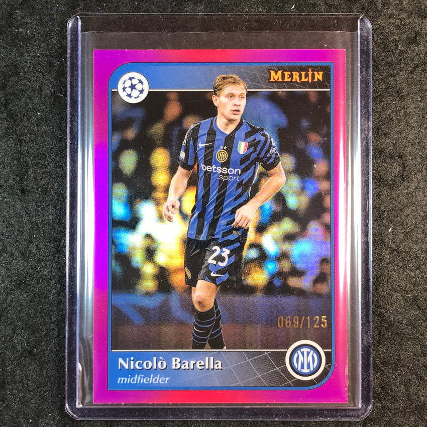 2024-25 Merlin UEFA Club Comp NICOLO BARELLA Magenta 69/125 #18