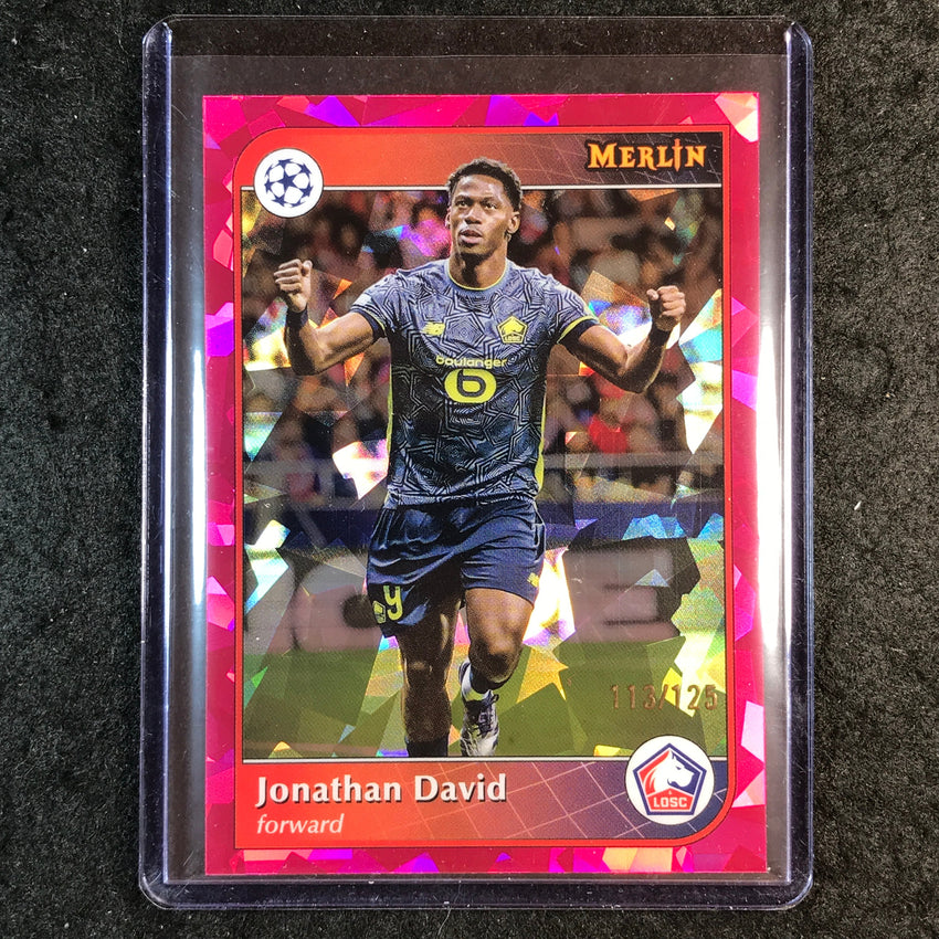 2024-25 Merlin UEFA Club Comp JONATHAN DAVID Magenta Atomic 113/125 #125
