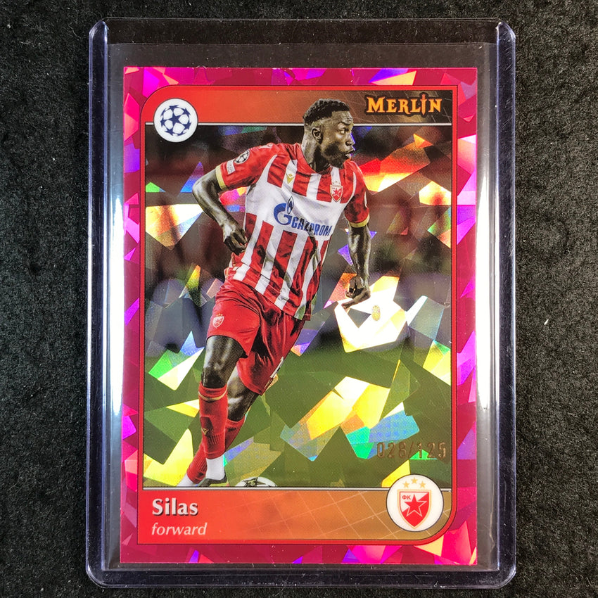 2024-25 Merlin UEFA Club Comp SILAS Magenta Atomic 28/125 #168