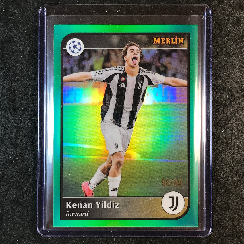2024-25 Merlin UEFA Club Comp KENAN YILDIZ Base Green 58/99 #15
