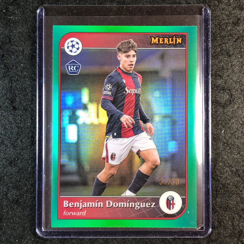 2024-25 Merlin UEFA Club Comp BENJAMIN DOMINGUEZ Rookie Base Green 37/99 #172