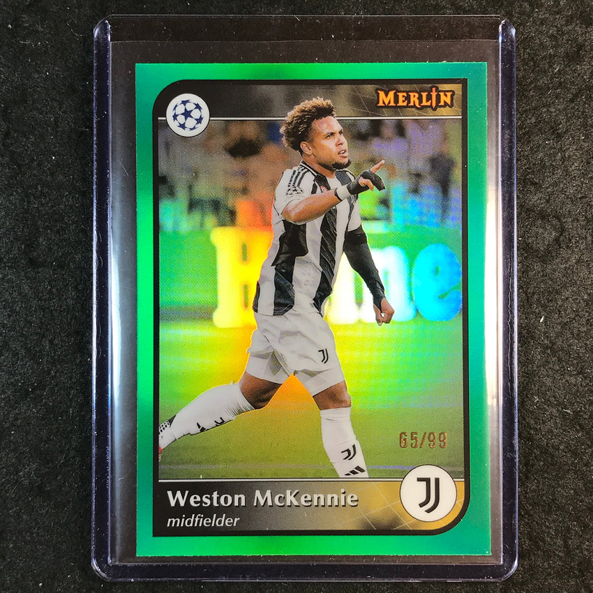 2024-25 Merlin UEFA Club Comp WESTON MCKENNIE Base Green 65/99 #175