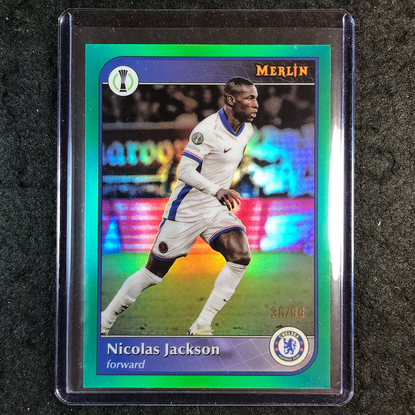 2024-25 Merlin UEFA Club Comp NICOLAS JACKSON Base Green 36/99 #176