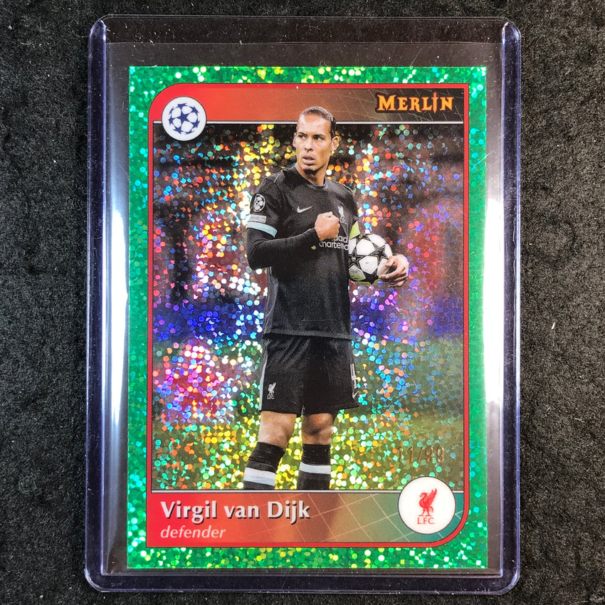 2024-25 Merlin UEFA Club Comp VIRGIL VAN DIJK Base Green Speckle 11/99 #4