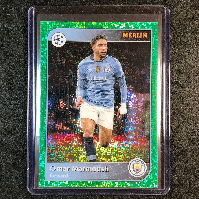 2024-25 Merlin UEFA Club Comp OMAR MARMOUSH Base Green Speckle 29/99 #36