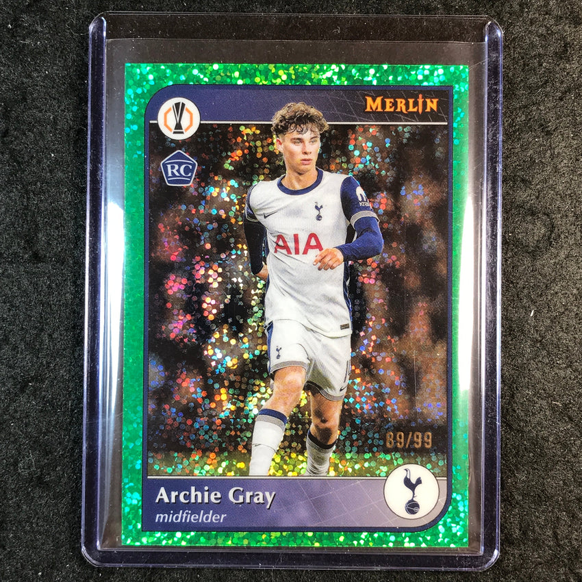 2024-25 Merlin UEFA Club Comp ARCHIE GRAY Rookie Base Green Speckle 89/99 #65