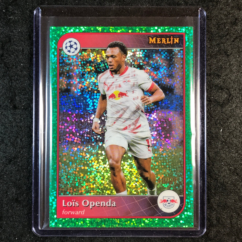 2024-25 Merlin UEFA Club Comp LOIS OPENDA Base Green Speckle 40/99 #80