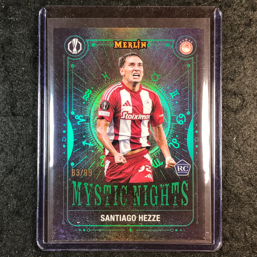 2024-25 Merlin UEFA Club Comp SANTAGO HEZZE Mystic Nights Rookie Green 83/99 #7