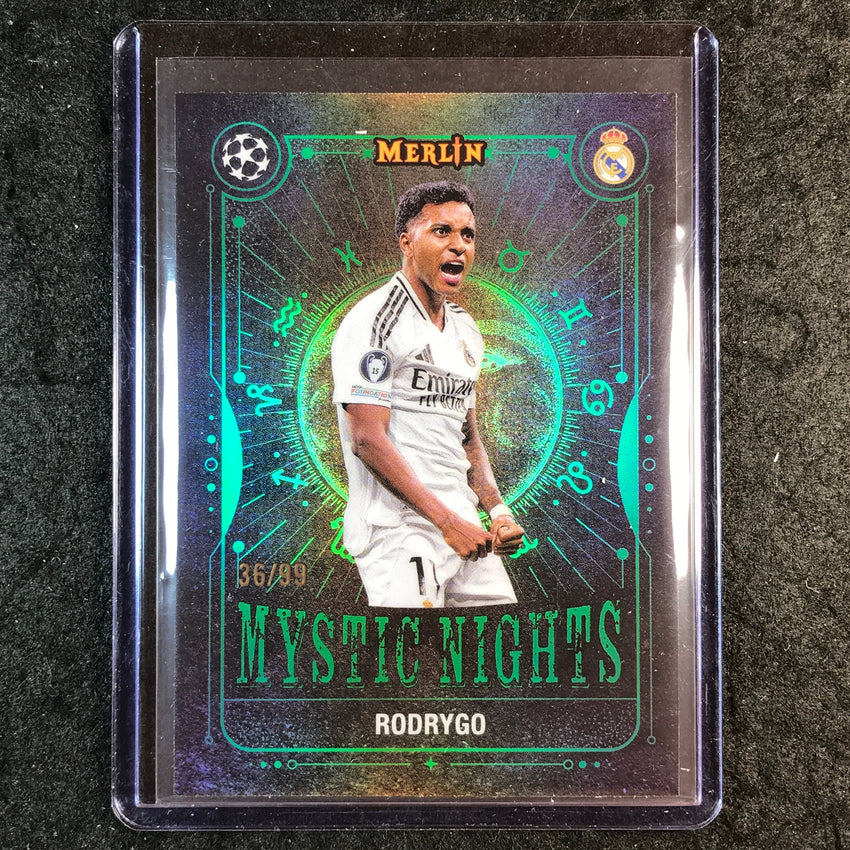 2024-25 Merlin UEFA Club Comp RODRYGO Mystic Nights Green 36/99 #29
