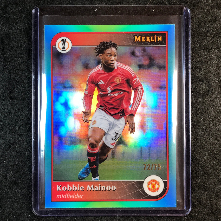 2024-25 Merlin UEFA Club Comp KOBBIE MAINOO Base Aqua 72/75 #37