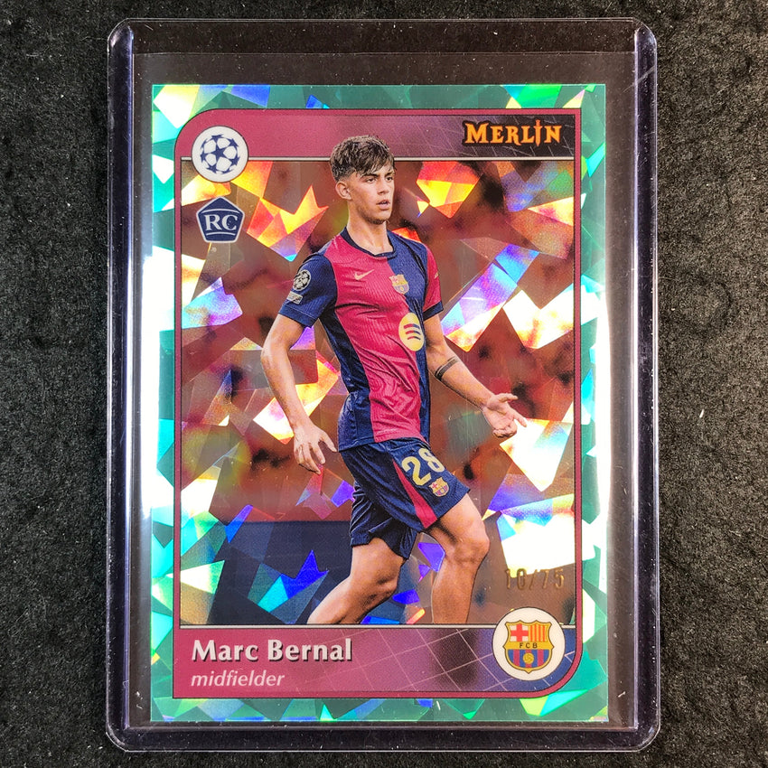 2024-25 Merlin UEFA Club Comp MARC BERNAL Rookie Base Aqua Atomic 10/75 #28
