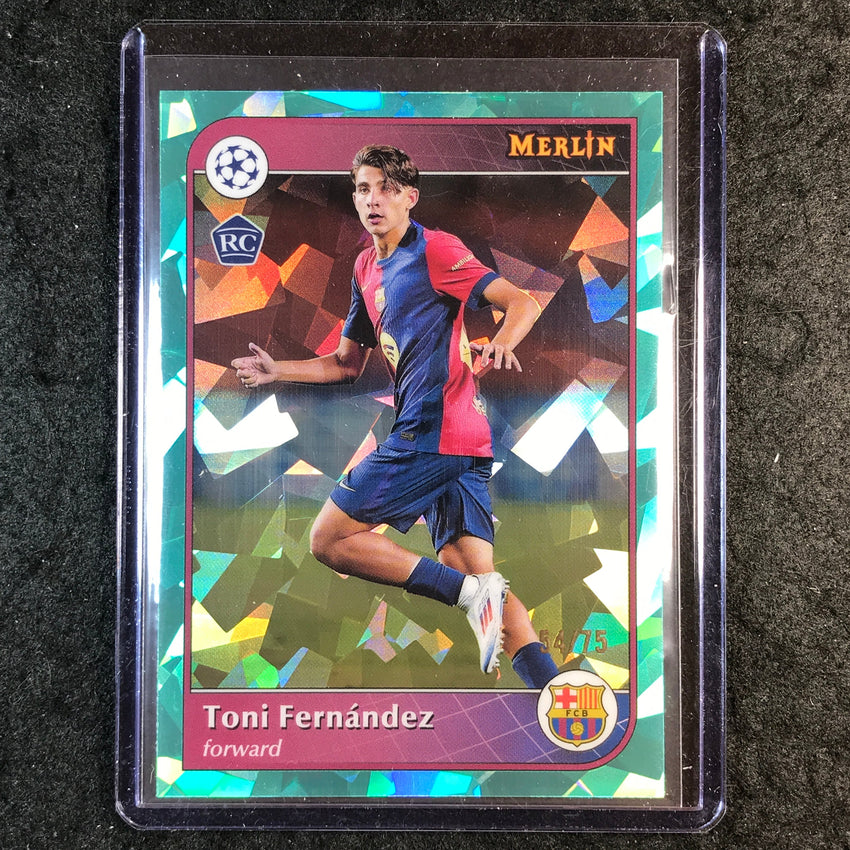 2024-25 Merlin UEFA Club Comp TONI FERNANDEZ Rookie Base Aqua Atomic 54/75 #35