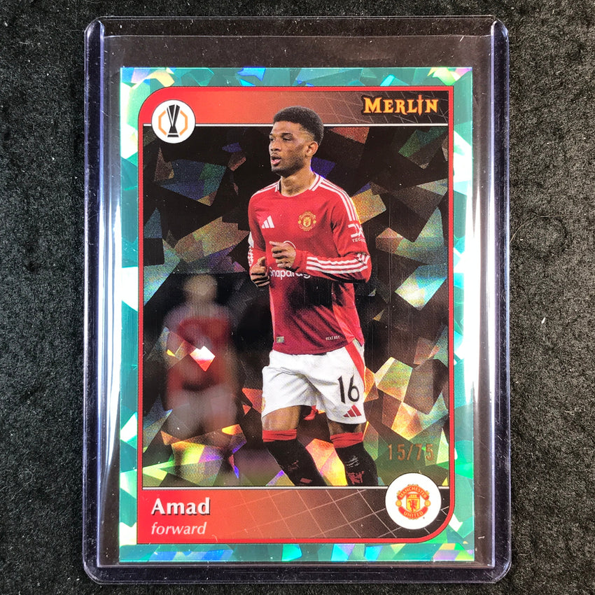 2024-25 Merlin UEFA Club Comp AMAD Base Aqua Atomic 15/75 #117