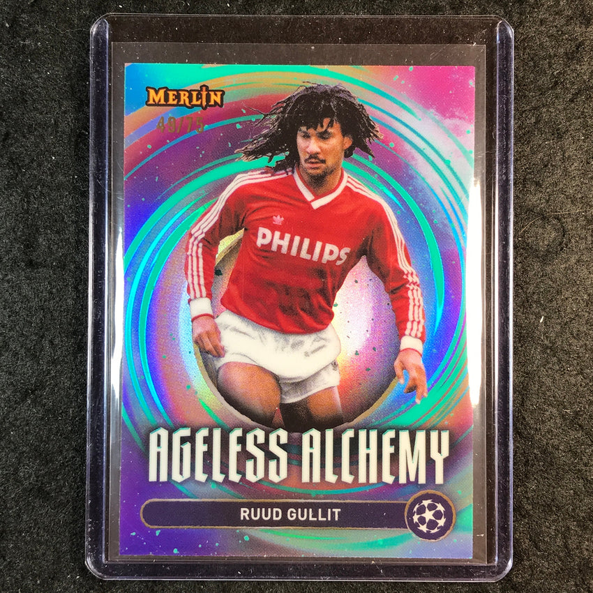 2024-25 Merlin UEFA Club Comp RUUD GULLIT Ageless Alchemy Aqua 49/75 #13