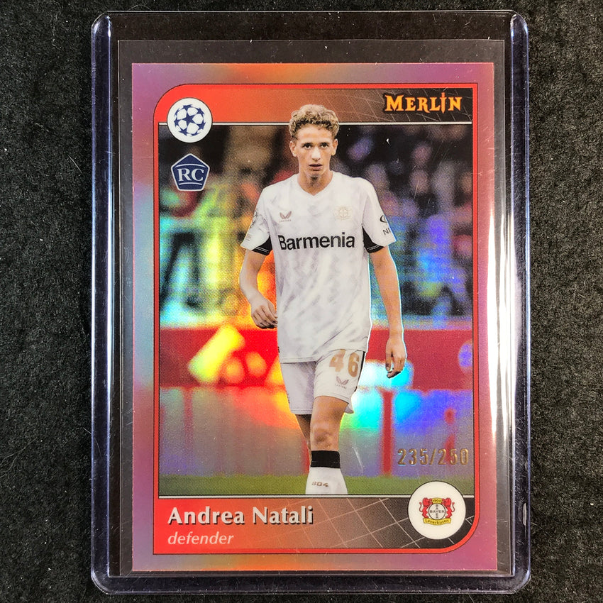 2024-25 Merlin UEFA Club Comp ANDREA NATALI Rookie Rose Gold /250 #105