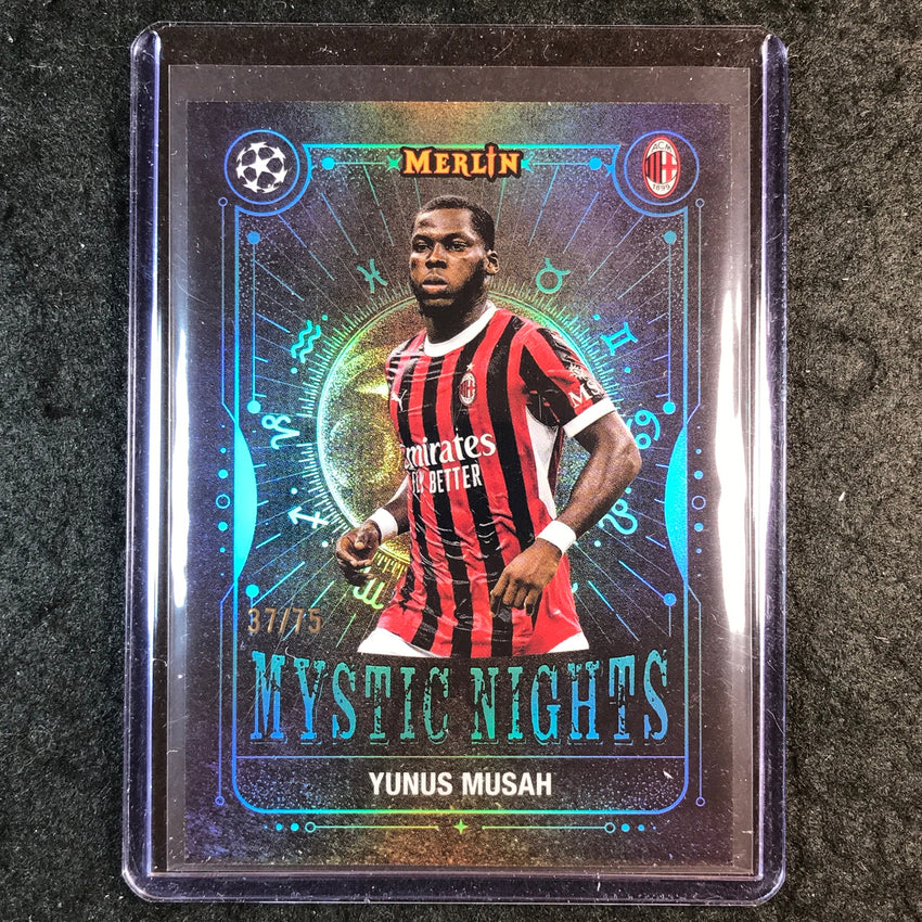 2024-25 Merlin UEFA Club Comp YUNUS MUSAH Mystic Nights Aqua 37/75 #1