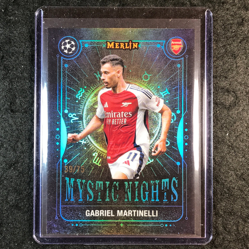 2024-25 Merlin UEFA Club Comp GABRIEL MARTINELLI Mystic Nights Aqua 39/75 #10