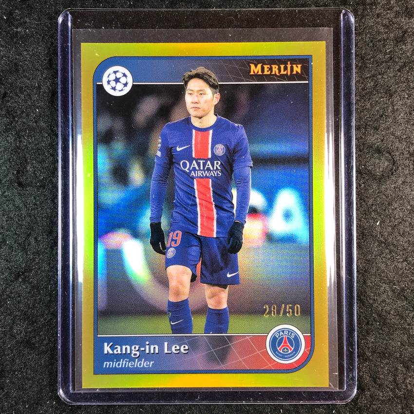 2024-25 Merlin UEFA Club Comp KANG-IN LEE Base Gold 28/50 #161