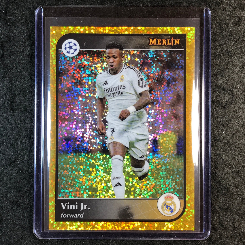 2024-25 Merlin UEFA Club Comp VINI JR. Base Gold Speckle 39/50 #77