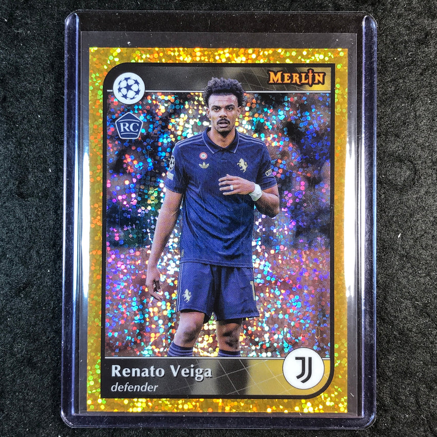2024-25 Merlin UEFA Club Comp RENATO VEIGA Rookie Base Gold Speckle 9/50 #170