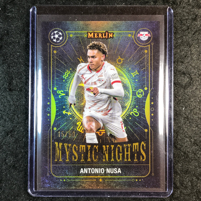 2024-25 Merlin UEFA Club Comp ANTONIO NUSA Mystic Nights Gold 15/50 #18