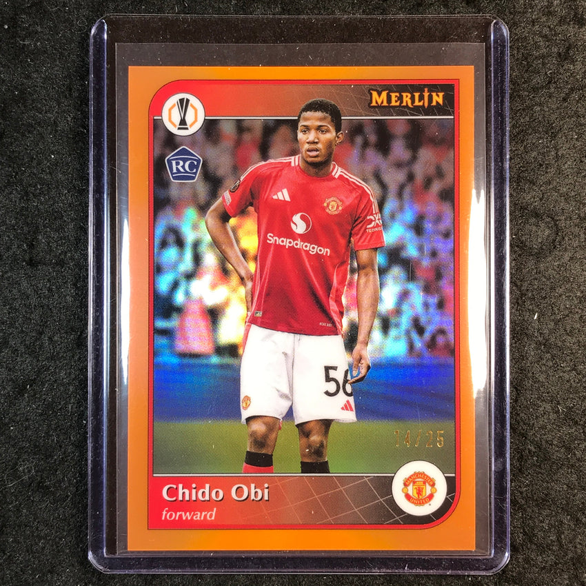 2024-25 Merlin UEFA Club Comp CHIDO OBI Rookie Base Orange 14/25 #61