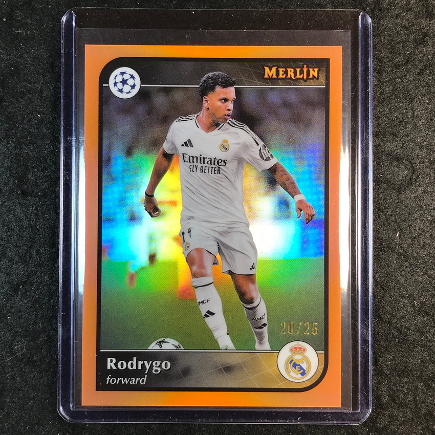 2024-25 Merlin UEFA Club Comp RODRYGO Base Orange 20/25 #127