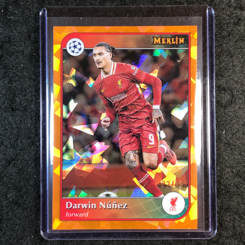 2024-25 Merlin UEFA Club Comp DARWIN NUNEZ Base Orange Atomic 2/25 #118