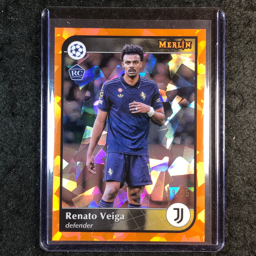 2024-25 Merlin UEFA Club Comp RENATO VEIGA Rookie Base Orange Atomic 9/25 #170