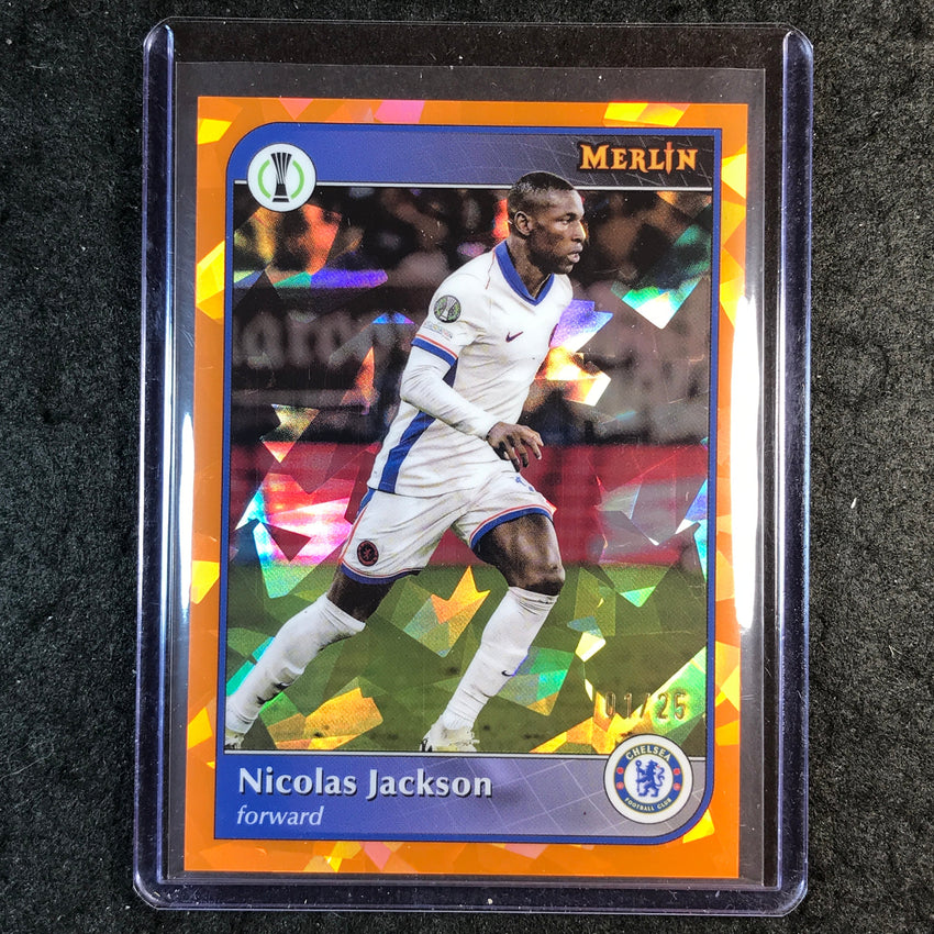 2024-25 Merlin UEFA Club Comp NICOLAS JACKSON Base Orange Atomic 1/25 #176