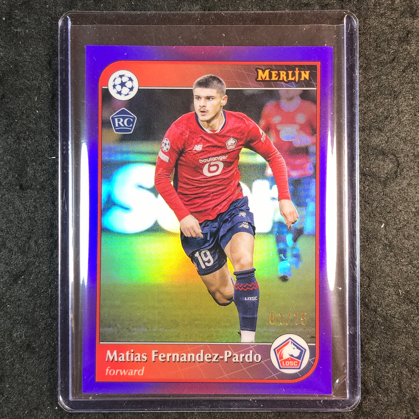 2024-25 Merlin UEFA Club Comp MATIAS FERNANDEZ-PARDO Rookie Purple 14/15 #103