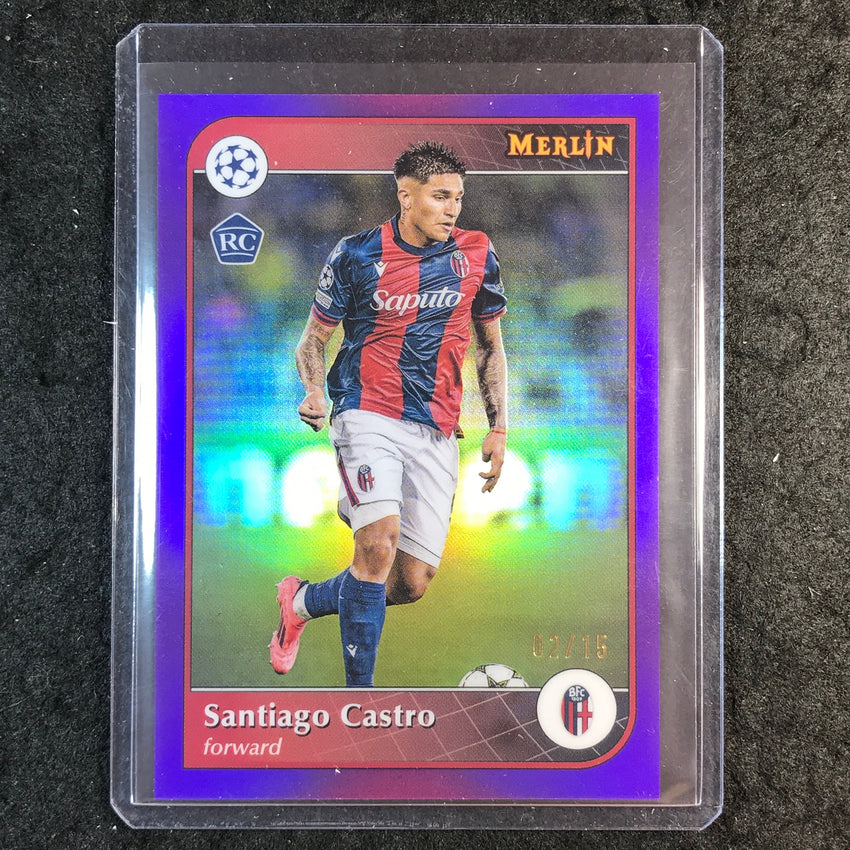 2024-25 Merlin UEFA Club Comp SANTIAGO CASTRO Rookie Base Purple 2/15 #159